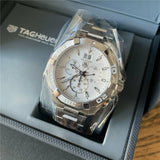 Tag Heuer Aquaracer White Dial Silver Steel Strap Watch for Men - CAY1111.BA0927