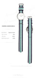Daniel Wellington Classic Nottingham White Dial Two Tone NATO Strap Watch For Men - 0208DW