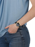 Versace Audrey Quartz Black Dial Black Leather Strap Watch for Women - VELR00319