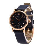 Marc Jacobs Baker Navy Blue Dial Blue Leather Strap Watch for Women - MBM1331