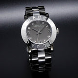 Marc Jacobs Amy Grey Dial Grey Steel Strap Watch for Women - MBM3196