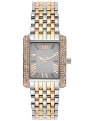 Michael Kors Emery Three-Hand White Dial Two Tone Steel Strap Watch for Women - MK4744