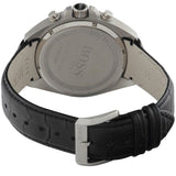 Hugo Boss Driver Chronograph Blue Dial Black Leather Strap Watch for Men - 1512882