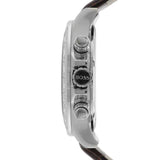 Hugo Boss Ikon Chronograph White Dial Brown Leather Strap Watch for Men - 1513175