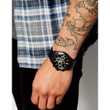 Hugo Boss Ikon Chronograph Black Dial Black Steel Strap Watch for Men - 1513278