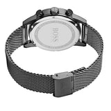Hugo Boss Navigator Chronograph Grey Dial Grey Mesh Bracelet Watch for Men - 1513674