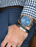 Hugo Boss Champion Chronograph Blue Dial Silver Steel Strap Watch for Men - 1513818