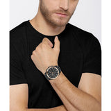 Hugo Boss Grandmaster Chronograph Black Dial Black Steel Strap Watch for Men - 1513885
