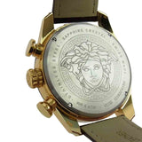 Versace V-Ray Chronograph Black Dial Brown Leather Strap Watch For Men - VEDB00318