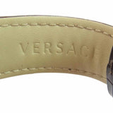 Versace V-Ray Chronograph Black Dial Brown Leather Strap Watch For Men - VEDB00318