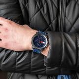 Tommy Hilfiger Wynwood Chronograph Blue Dial Blue Silicon Strap Watch For Men - 1710582