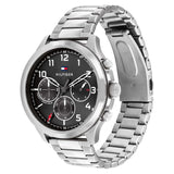Tommy Hilfiger Asher Chronograph Black Dial Silver Steel Strap Watch For Men - 1791852