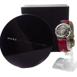 Marc Jacobs Amy Purple Dial Red Leather Strap Watch for Women - MBM1138