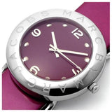 Marc Jacobs Amy Purple Dial Red Leather Strap Watch for Women - MBM1138