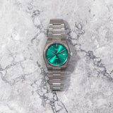 Tissot PRX Green Dial Silver Steel Strap Watch for Women - T137.210.11.081.00