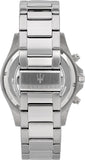 Maserati SFIDA Chronograph Black Dial Silver Steel Strap Watch For Men - R8873640004