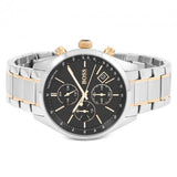 Hugo Boss Grand Prix Chronograph Black Dial Two Tone Steel Strap Watch for Men - 1513473