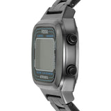 Fossil Retro Digital Black Dial Black Steel Strap Watch for Men - FS5846