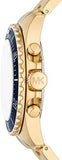 Michael Kors Everest Chronograph Blue Dial Two Tone Steel Strap Watch For Men - MK8978