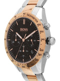 Hugo Boss Talent Chronograph Black Dial Two Tone Steel Strap Watch for Men - 1513584