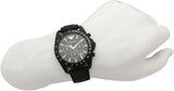 Emporio Armani Sigma Chronograph Black Dial Black Leather Strap Watch For Men - AR6131