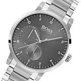 Hugo Boss Oxygen Chronograph Grey Dial Silver Steel Strap Watch for Men - 1513596