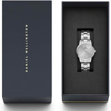 Daniel Wellington Iconic Link Unitone Silver Dial Silver Steel Strap Watch For Women - DW00100402
