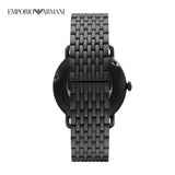 Emporio Armani Meccanico Automatic Black Dial Black Mesh Bracelet Watch For Men - AR60025