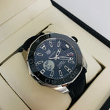 Tag Heuer Aquaracer Calibre 5 Moon Black Dial Black Nylon Strap Watch for Men - WAY201J.FC6370