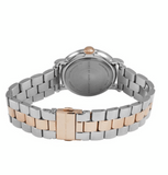 Marc Jacobs Baker White Dial Two Tone Steel Strap Watch for Women - MBM3312