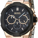 Hugo Boss Supernova Chronograph Black Dial Two Tone Steel Strap Watch for Men - 1513358