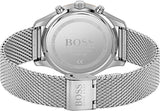Hugo Boss Associate Chronograph Black Dial Silver Mesh Bracelet Watch for Men - 1513805