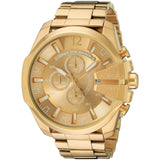 Diesel Mega Chief Chronograph Gold Dial Gold Steel Strap Watch For Men - DZ4360