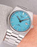 Tissot PRX Powermatic 80 Ice Blue Dial Silver Steel Strap Watch for Men - T137.207.11.351.00