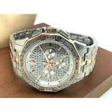 Bulova Octova Crystal Silver Dial Two Tone Steel Strap Watch for Men - 98C133