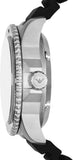 Emporio Armani Sea Explorer Meccanico Automatic Black Dial Black Silicone Strap Watch For Men - AR60062