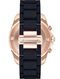 Emporio Armani Sigma Chronograph Black Dial Black SIlicon Strap Watch For Men - AR6066