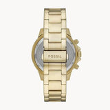 Fossil Bannon Multifunction Chronograph Green Dial Gold Steel Strap Watch for Men - BQ2493