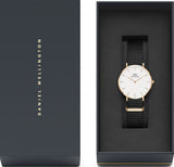 Daniel Wellington Classic Petite Cornwall White Dial Green NATO Strap Watch For Women - DW00100253
