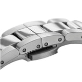 Daniel Wellington Iconic Link Black Dial Silver Steel Strap Watch For Women - DW00100342