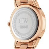 Daniel Wellington Iconic Link White Dial Gold Steel Strap Watch For Men - DW00100343