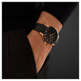 Daniel Wellington Iconic Motion Black Dial Rubber Strap Watch For Women - DW00100426