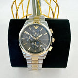Emporio Armani Paolo Chronograph Grey Dial Two Tone Steel Strap Watch For Men - AR11527