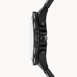 Fossil Garrett Chronograph Black Dial Black Steel Strap Watch for Men - FS5773