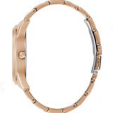 Guess Glitz Multi Function Diamonds Pink Dial Rose Gold Steel Strap Watch for Women - GW0320L6