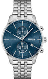 Hugo Boss Associate Chronograph Blue Dial Silver Steel Strap Watch for Men - 1513839
