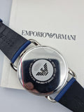 Emporio Armani Aviator Quartz Blue Dial Blue Leather Strap Watch For Men - AR11335
