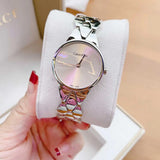 Calvin Klein Snake Silver Dial Silver Steel Strap Watch For Women - K6E23146