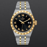 Tudor Royal Automatic Black Dial Two Tone Steel Strap Watch for Men - M28603-0003