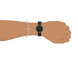 Daniel Wellington Petite Ashfield Black Dial Black Mesh Strap Watch for Women - DW00100307